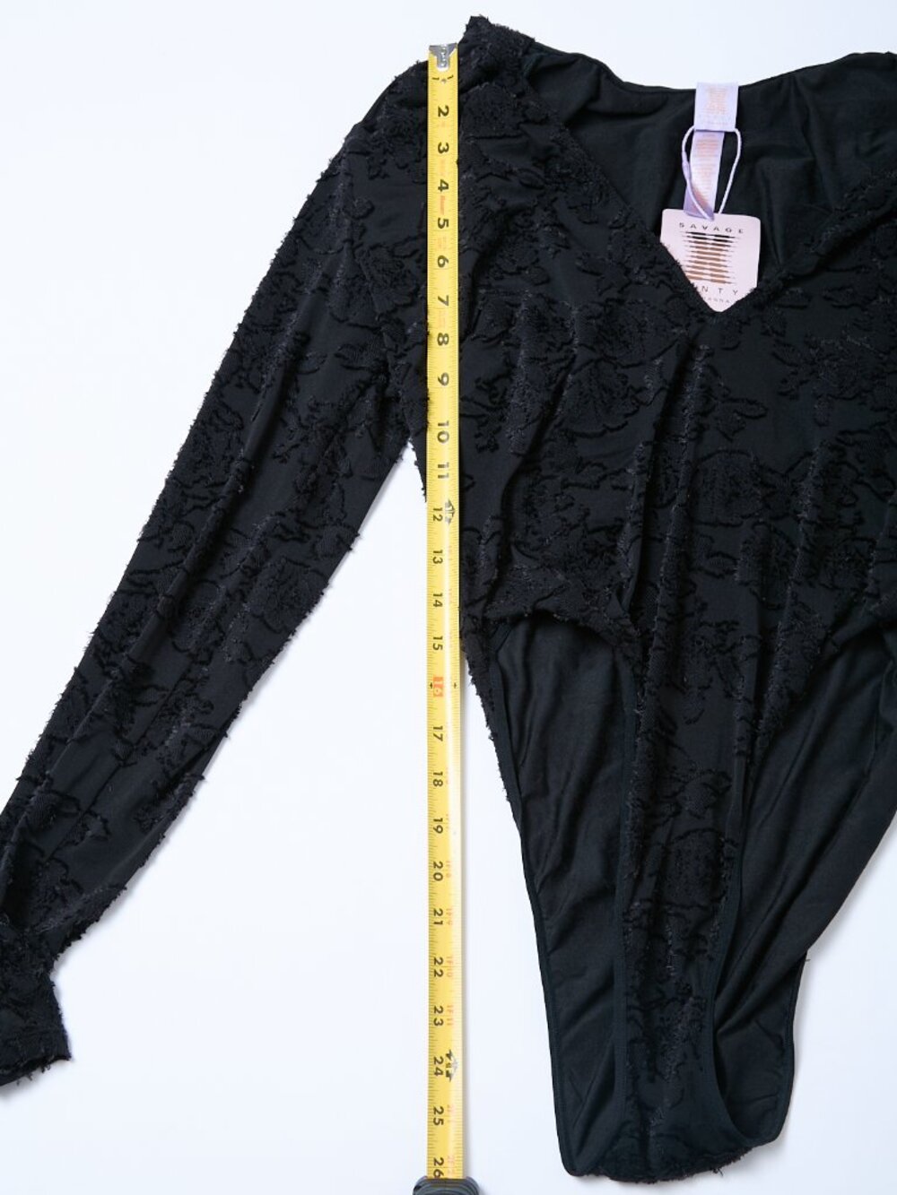 Savage x Fenty Charmed Prince Hooded Long Sleeve Bodysuit Teddy Black Caviar NWT - Picture 12 of 12